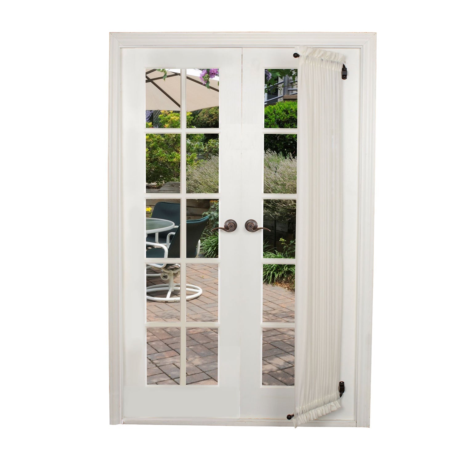Versailles - Ensemble de 2 Bras Pivotants pour Rideau, Longueur Ajustable, Noir (Disponible en 2 Grandeur) - Simple Boutique