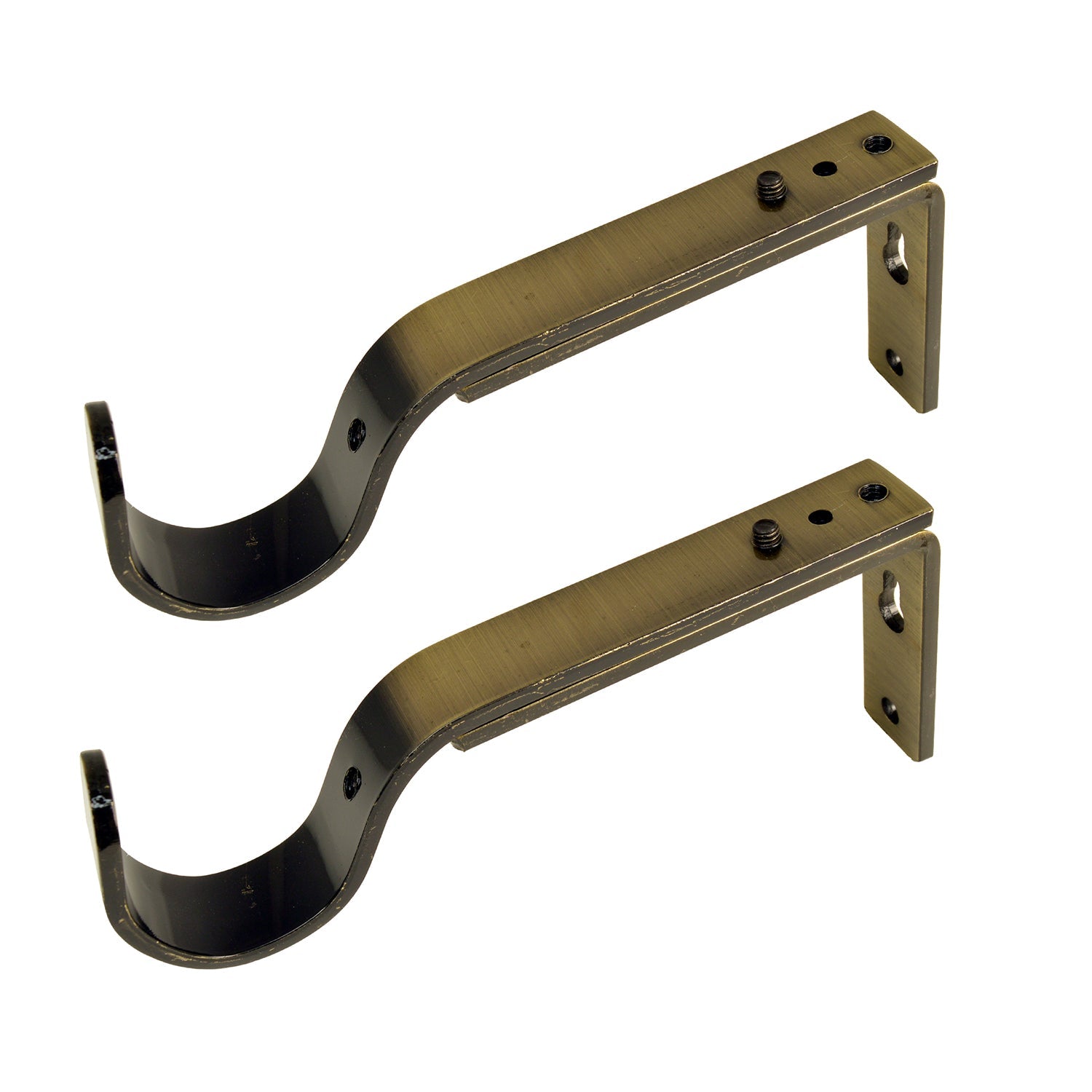 Versailles - Ensemble de 2 Supports pour Rideau, Projection Ajustable entre 4" à 5.5", Laitons - Simple Boutique