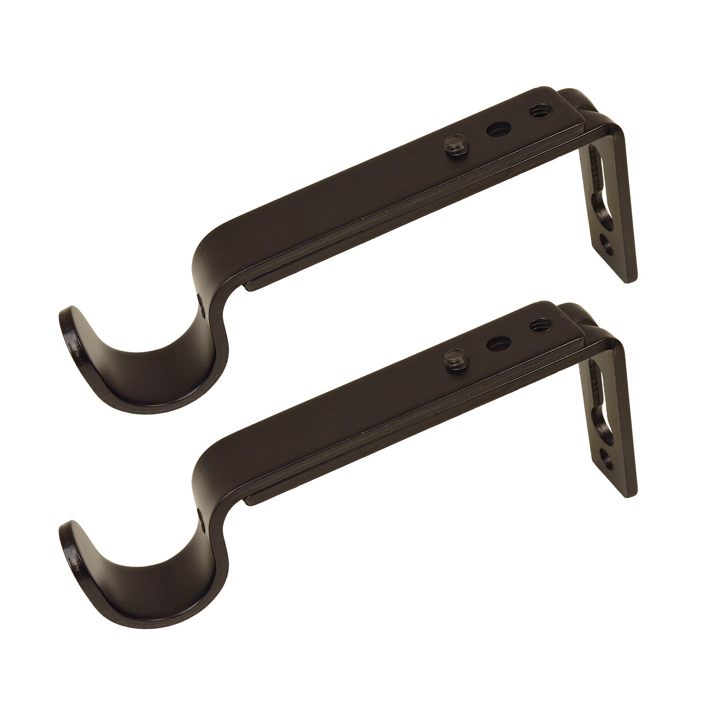Versailles - Ensemble de 2 Supports pour Rideau, Projection Ajustable entre 4" à 6", Brun - Simple Boutique
