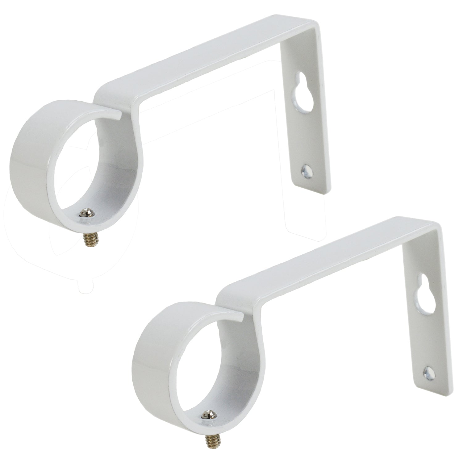 Versailles - Ensemble de 2 Supports pour Tringle à Rideau, Installation au Mur ou au Plafond, Blanc - Simple Boutique