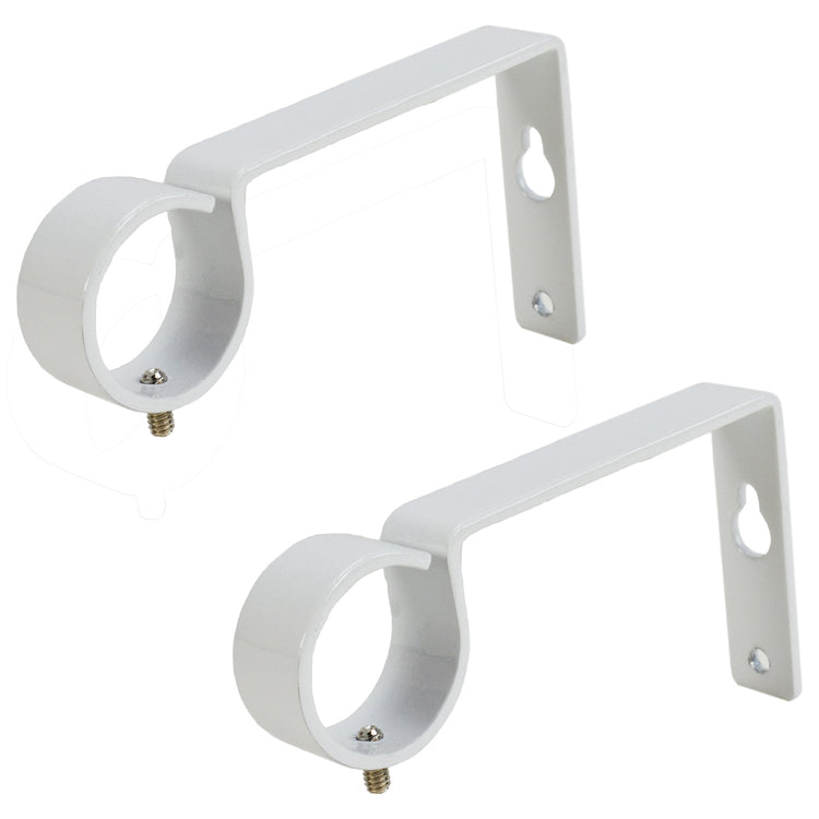 Versailles - Ensemble de 2 Supports pour Tringle à Rideau, Installation au Mur ou au Plafond, Blanc - Simple Boutique