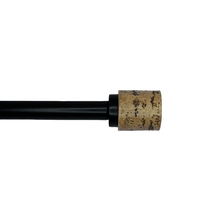 Versailles - Ensemble de Tringle à Rideau Esencial Cork, Longueur Ajustable, Noir (2 Grandeurs Disponibles) - Simple Boutique