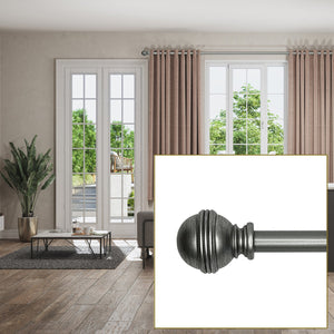Versailles - Ensemble de Tringle à Rideau Scencillo Circa, Longueur Ajustable, Argenté Antique (2 Grandeurs Disponibles) - Simple Boutique