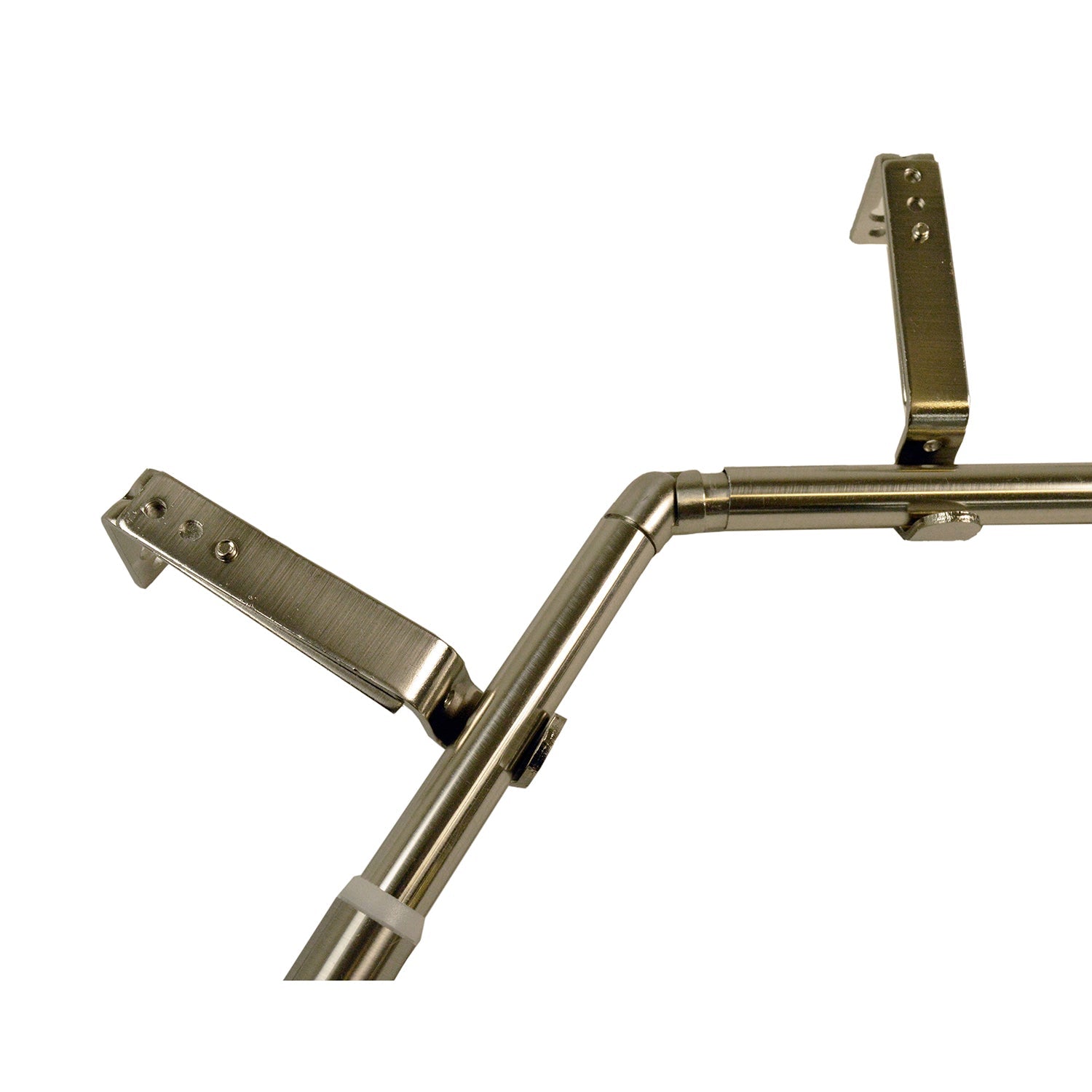 Versailles - Ensemble de Tringle à Rideau pour Baie Vitrée Oriel, 43" à 78", Argenté - Simple Boutique
