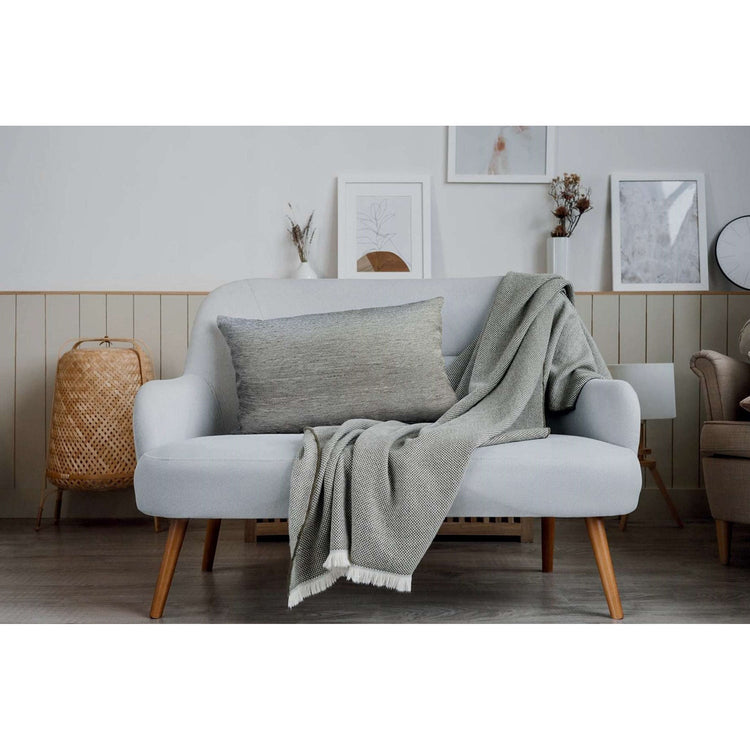 Versailles - Housse de Coussin Caesar, 14" x 20", Lavable à la Machine, Gris Foncé - Simple Boutique