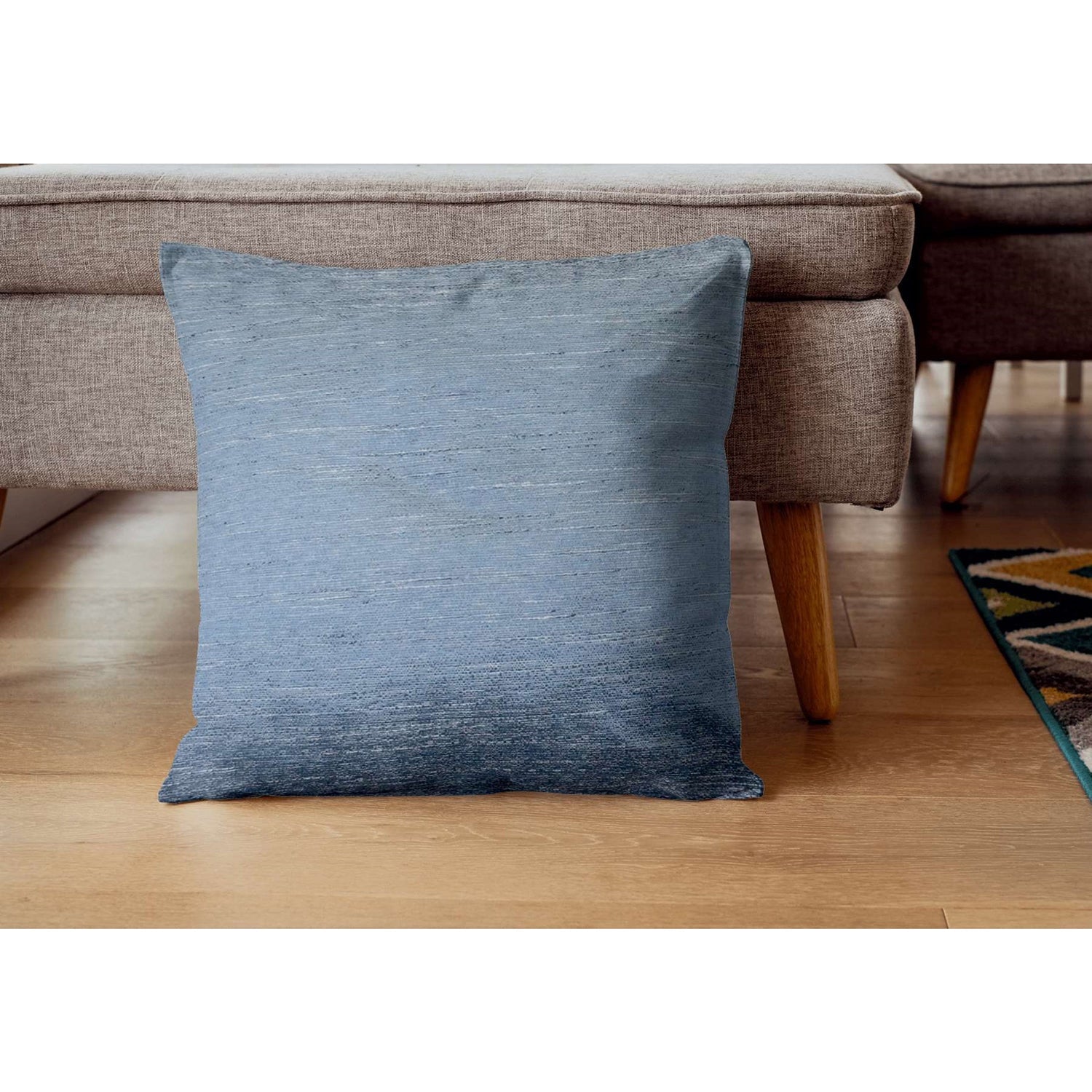 Versailles - Housse de Coussin Caesar, 20" x 20", Lavable à la Machine, Bleu - Simple Boutique