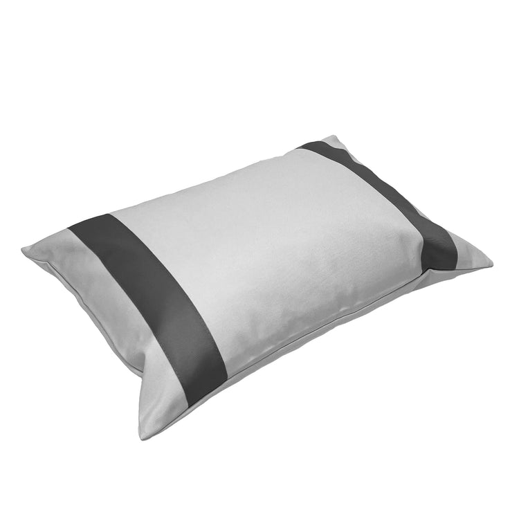 Versailles - Housse de Coussin Valentina, 14" x 20", Lavable à la Machine, Gris - Simple Boutique