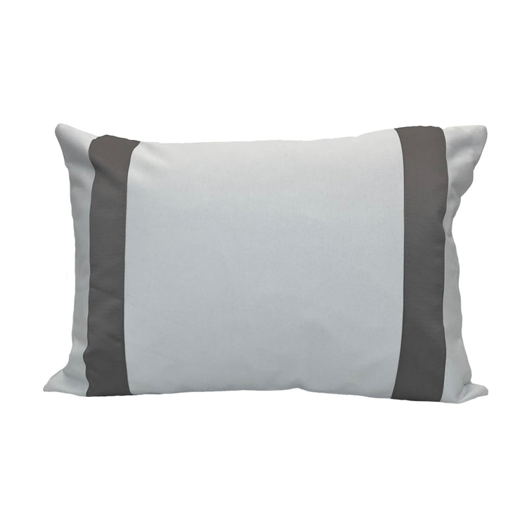 Versailles - Housse de Coussin Valentina, 14" x 20", Lavable à la Machine, Gris - Simple Boutique