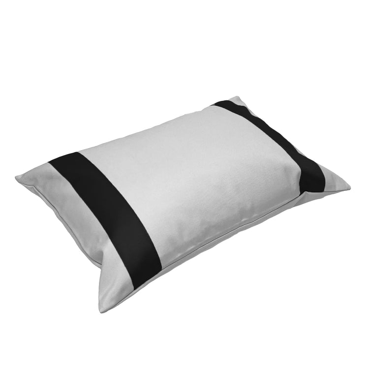 Versailles - Housse de Coussin Valentina, 14" x 20", Lavable à la Machine, Noir - Simple Boutique