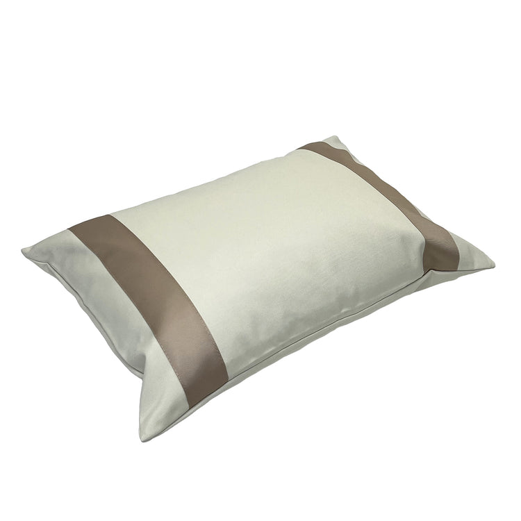 Versailles - Housse de Coussin Valentina, 14" x 20", Lavable à la Machine, Taupe - Simple Boutique