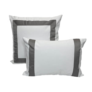Versailles - Housse de Coussin Valentina, 20" x 20", Lavable à la Machine, Gris - Simple Boutique