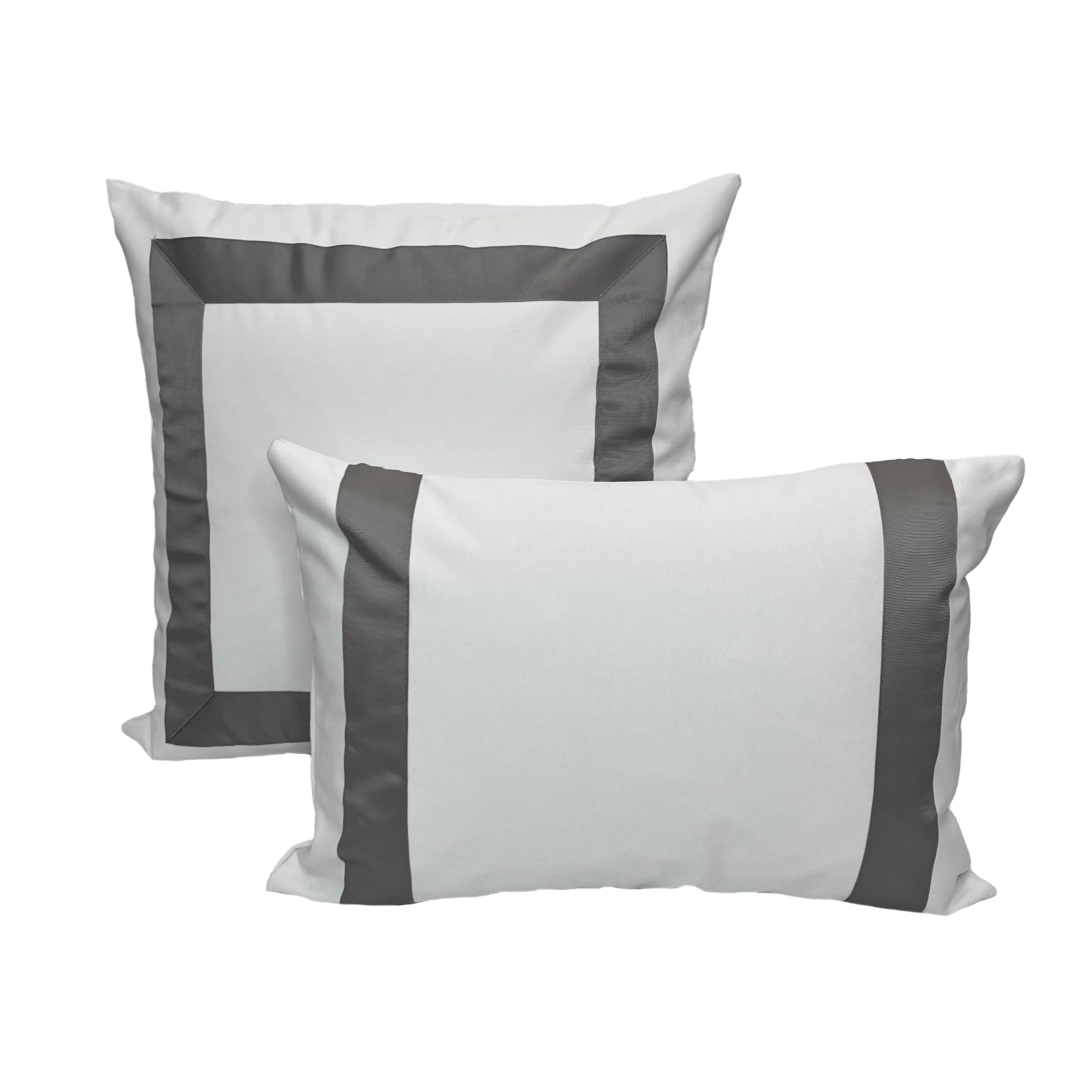 Versailles - Housse de Coussin Valentina, 20" x 20", Lavable à la Machine, Gris - Simple Boutique