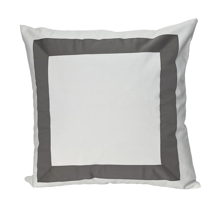 Versailles - Housse de Coussin Valentina, 20" x 20", Lavable à la Machine, Gris - Simple Boutique