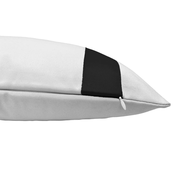 Versailles - Housse de Coussin Valentina, 20" x 20", Lavable à la Machine, Noir - Simple Boutique