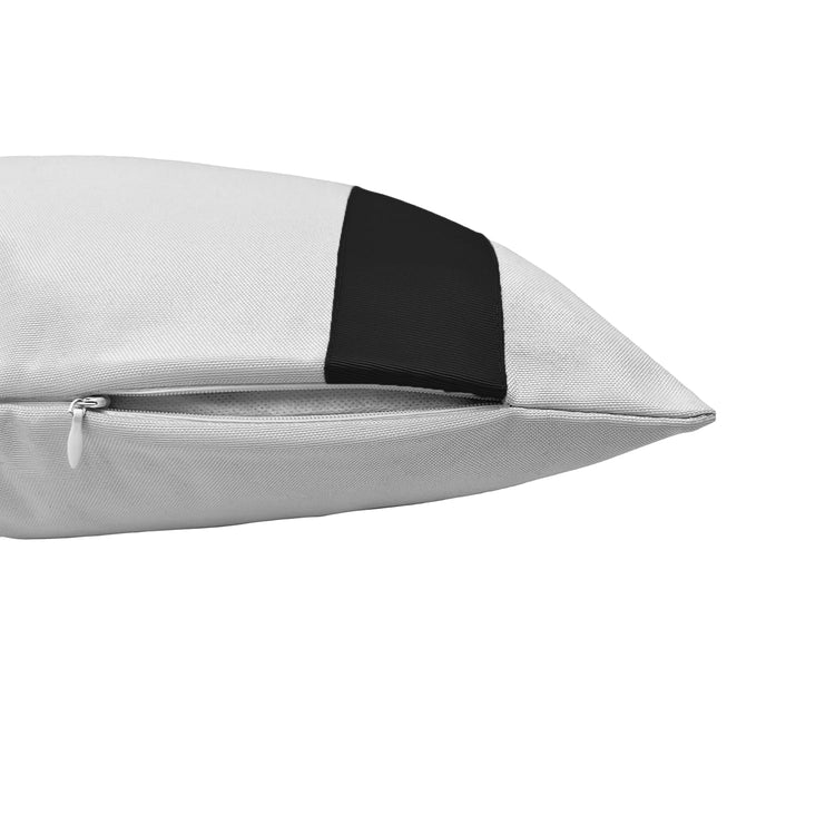 Versailles - Housse de Coussin Valentina, 20" x 20", Lavable à la Machine, Noir - Simple Boutique