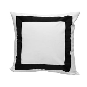 Versailles - Housse de Coussin Valentina, 20" x 20", Lavable à la Machine, Noir - Simple Boutique