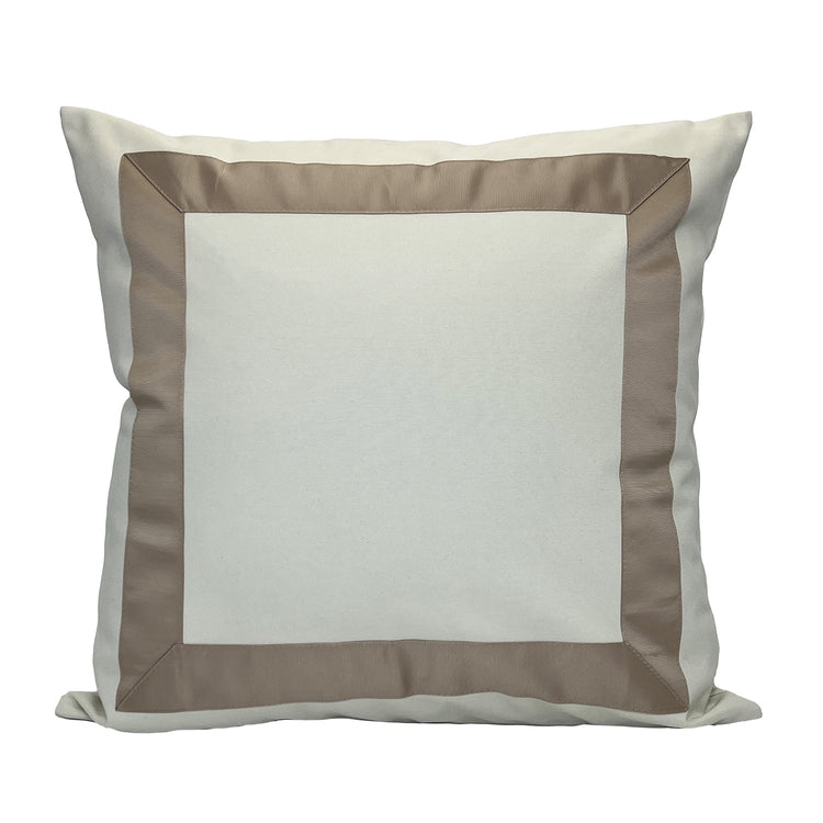 Versailles - Housse de Coussin Valentina, 20" x 20", Lavable à la Machine, Taupe - Simple Boutique