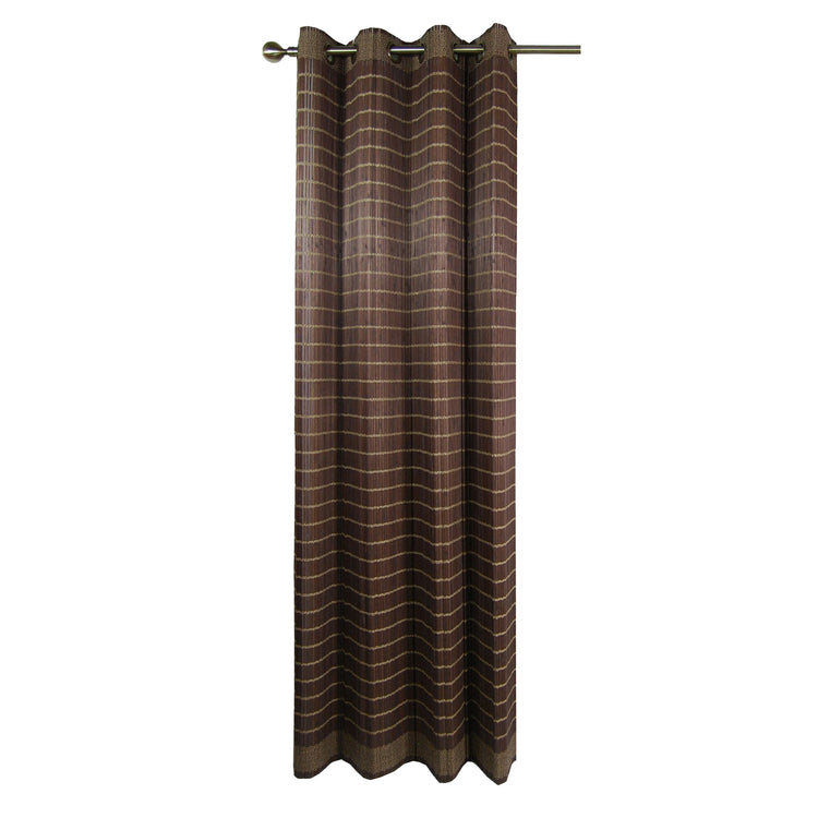 Versailles - Panneau de Rideau en Bambou Grommet Top, Oeillets en Laiton, 48" x 84", Noyer - Simple Boutique