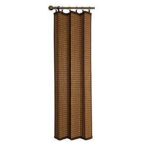 Versailles - Panneau de Rideau en Bambou Ring Top, Oeillets en Laiton, 40" x 63", Brun - Simple Boutique