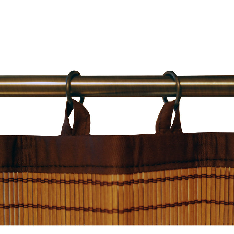 Versailles - Panneau de Rideau en Bambou Ring Top, Oeillets en Laiton, 40" x 84", Brun - Simple Boutique