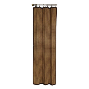Versailles - Panneau de Rideau en Bambou Ring Top, Oeillets en Laiton, 40" x 84", Brun - Simple Boutique