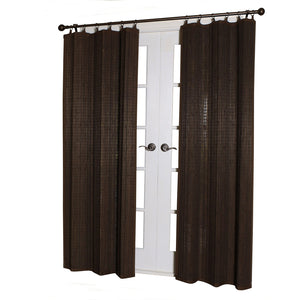 Versailles - Panneau de Rideau en Bambou Ring Top, Oeillets en Laiton, 40" x 84", Espresso - Simple Boutique