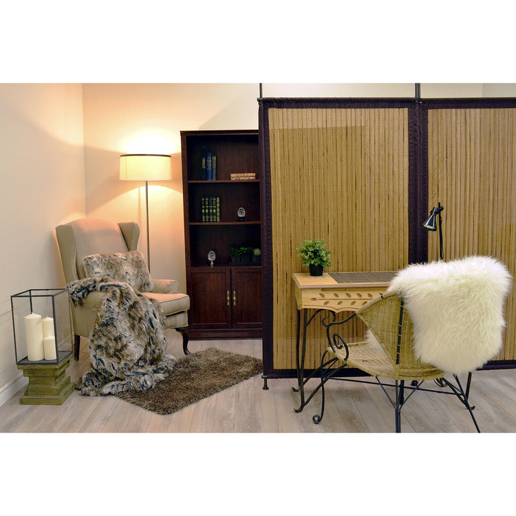 Versailles - Panneau d'intimité en Bambou, 38" x 68", Hauteur ajustable, Brun Miel - Simple Boutique