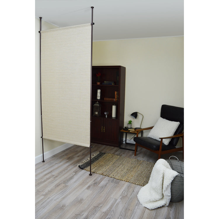 Versailles - Panneau d'intimité en Jute, 38" x 72", Hauteur ajustable, Beige - Simple Boutique