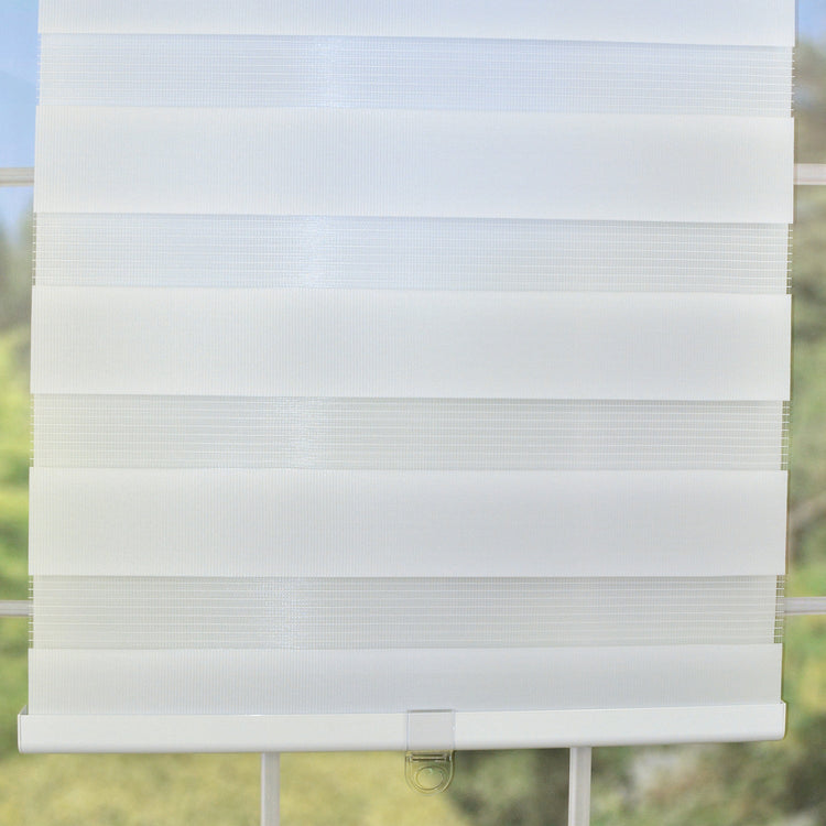 Versailles - Store à Rouleau à Toile Alternée Sans Cordon, Blanc (Disponible en 10 Grandeurs) - Simple Boutique