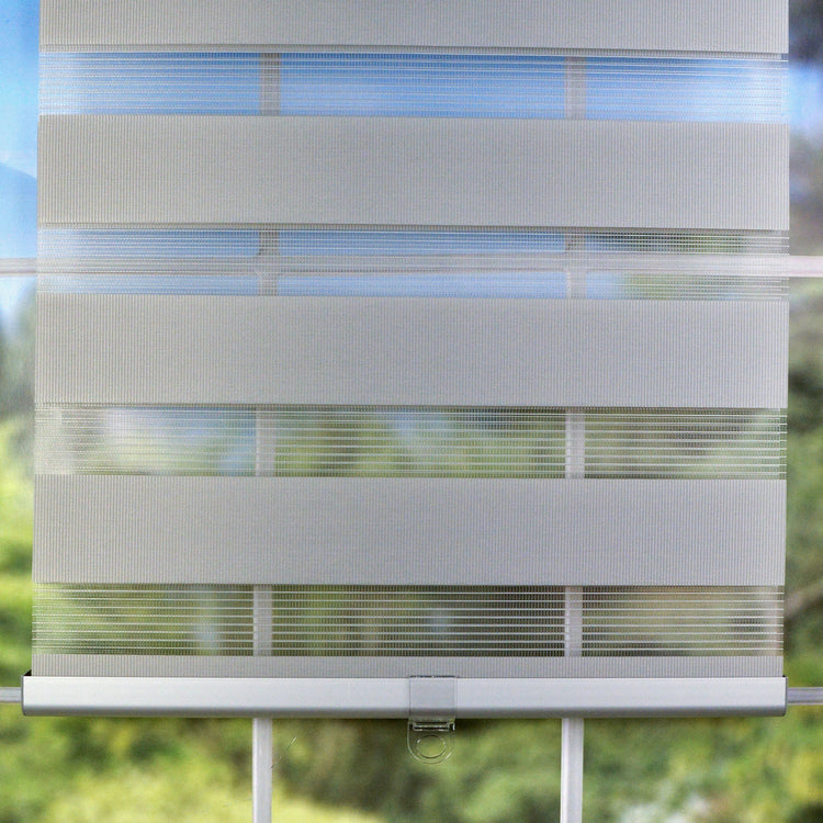 Versailles - Store à Rouleau à Toile Alternée Sans Cordon, Gris (Disponible en 9 Grandeurs) - Simple Boutique