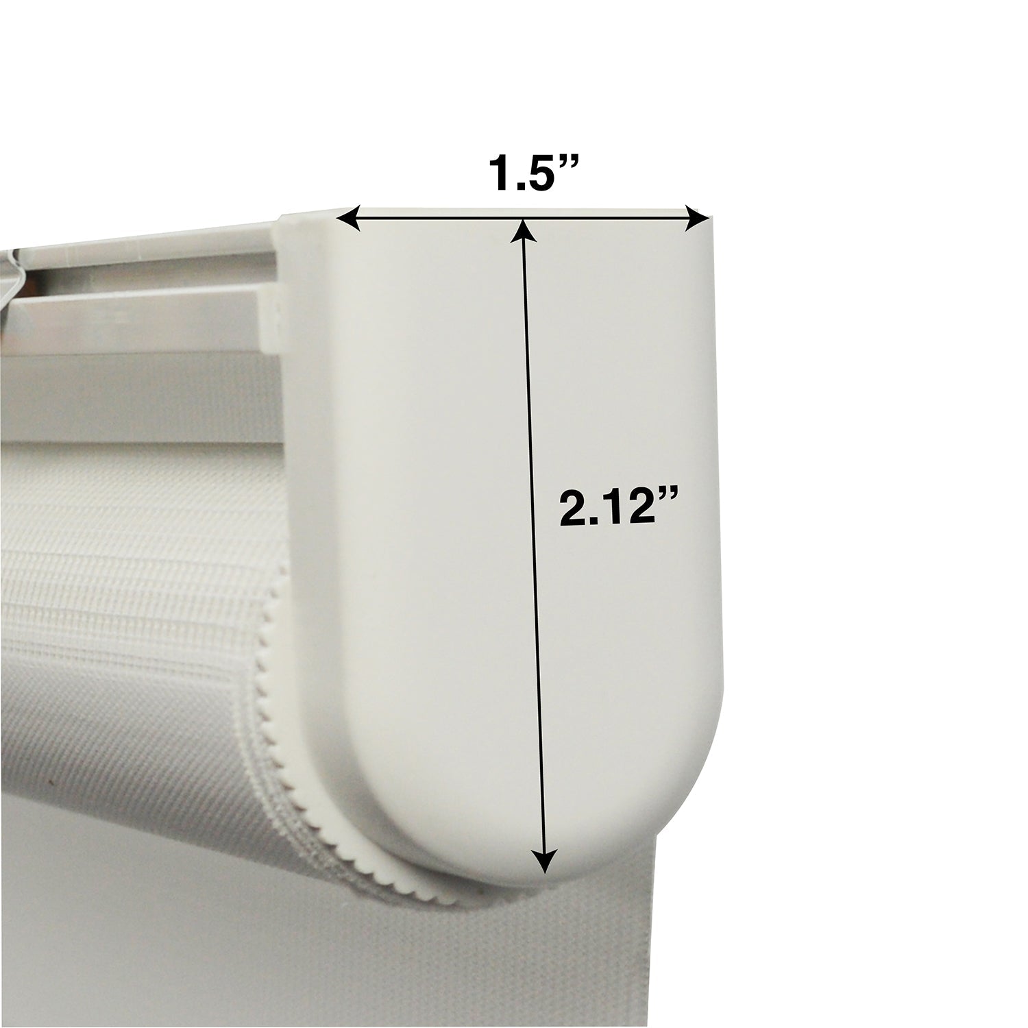Versailles - Store de Fenêtre à Toile Alternée Sans Cordon Slimline, 24" x 72", Charbon - Simple Boutique