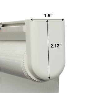 Versailles - Store de Fenêtre à Toile Alternée Sans Cordon Slimline, 24" x 72", Charbon - Simple Boutique