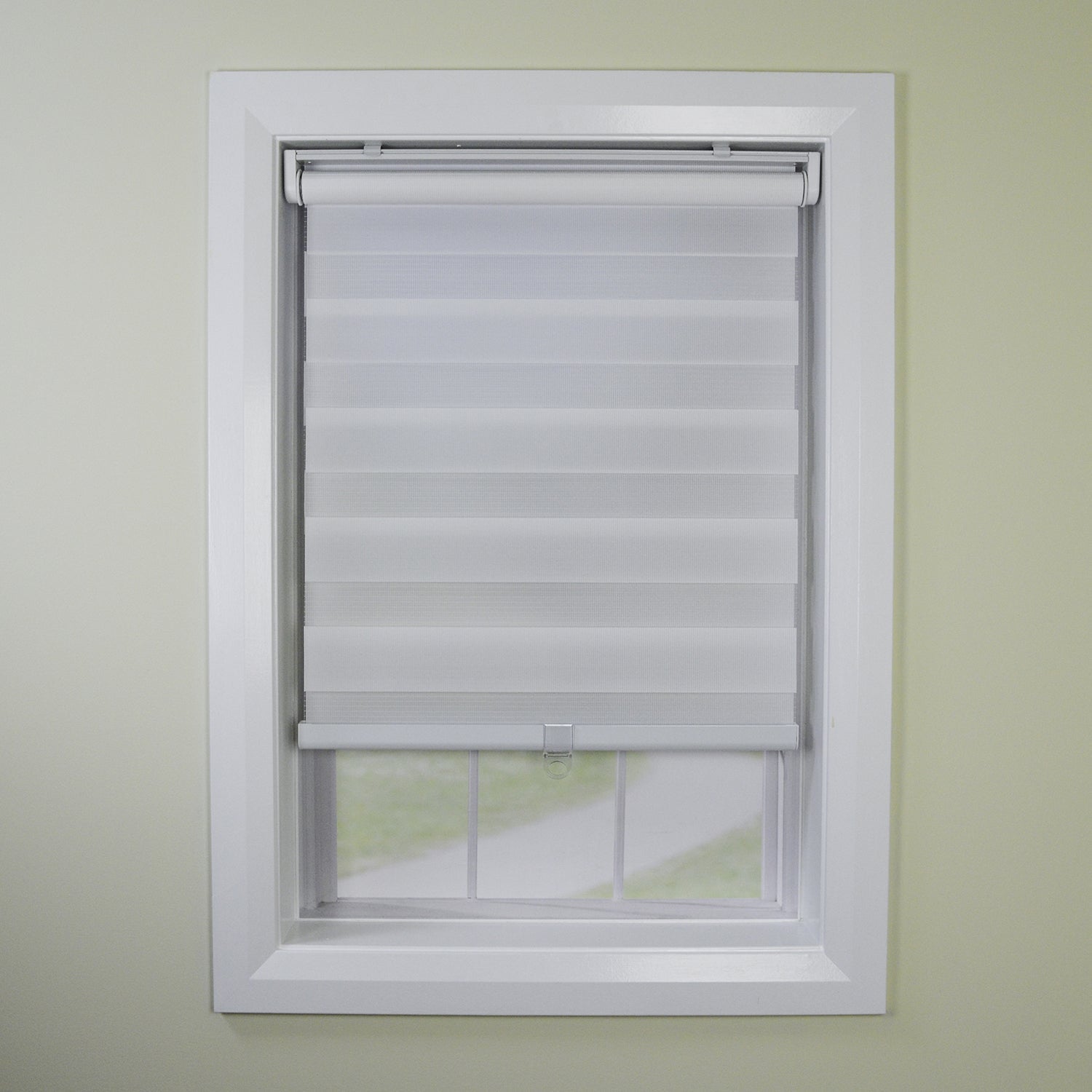 Versailles - Store de Fenêtre à Toile Alternée Sans Cordon Slimline, Blanc (Disponible en 5 Grandeurs) - Simple Boutique