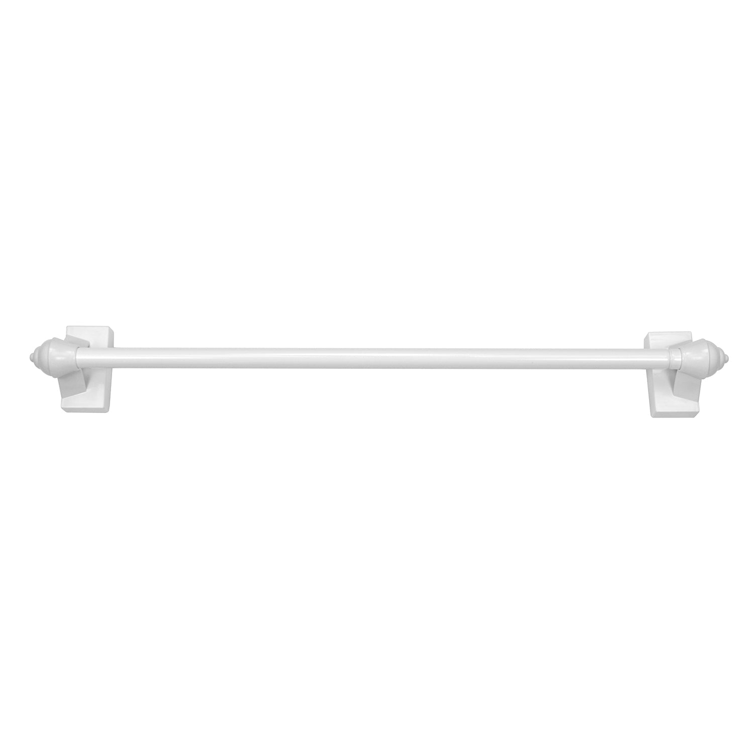 Versailles - Tringle à Rideau Magnétique, Longueur Ajustable de 15" à 28", Blanc - Simple Boutique