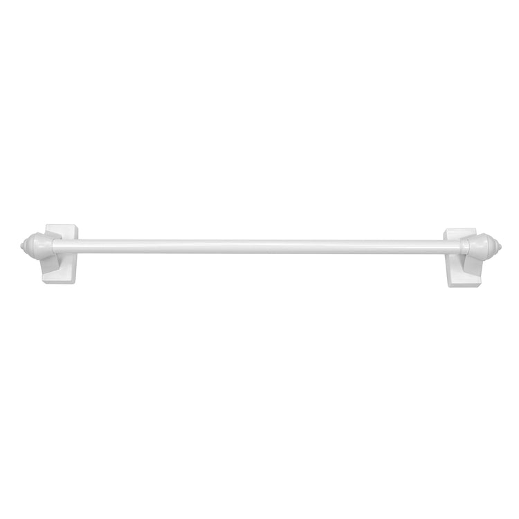 Versailles - Tringle à Rideau Magnétique, Longueur Ajustable de 15" à 28", Blanc - Simple Boutique