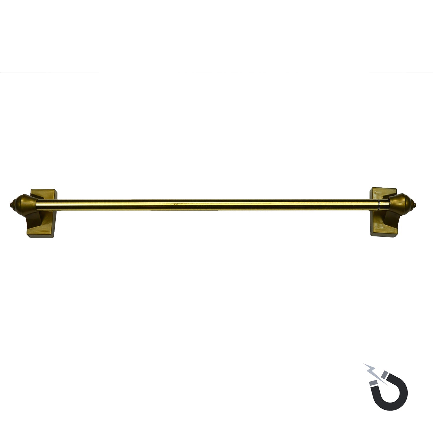 Versailles - Tringle à Rideau Magnétique, Longueur Ajustable de 15" à 28", Fixation Solide, Bronze - Simple Boutique