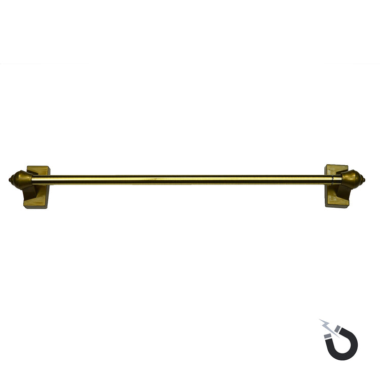 Versailles - Tringle à Rideau Magnétique, Longueur Ajustable de 15" à 28", Fixation Solide, Bronze - Simple Boutique