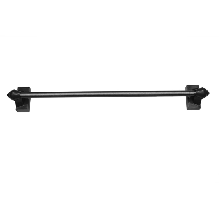 Versailles - Tringle à Rideau Magnétique, Longueur Ajustable de 15" à 28", Fixation Solide, Charbon - Simple Boutique