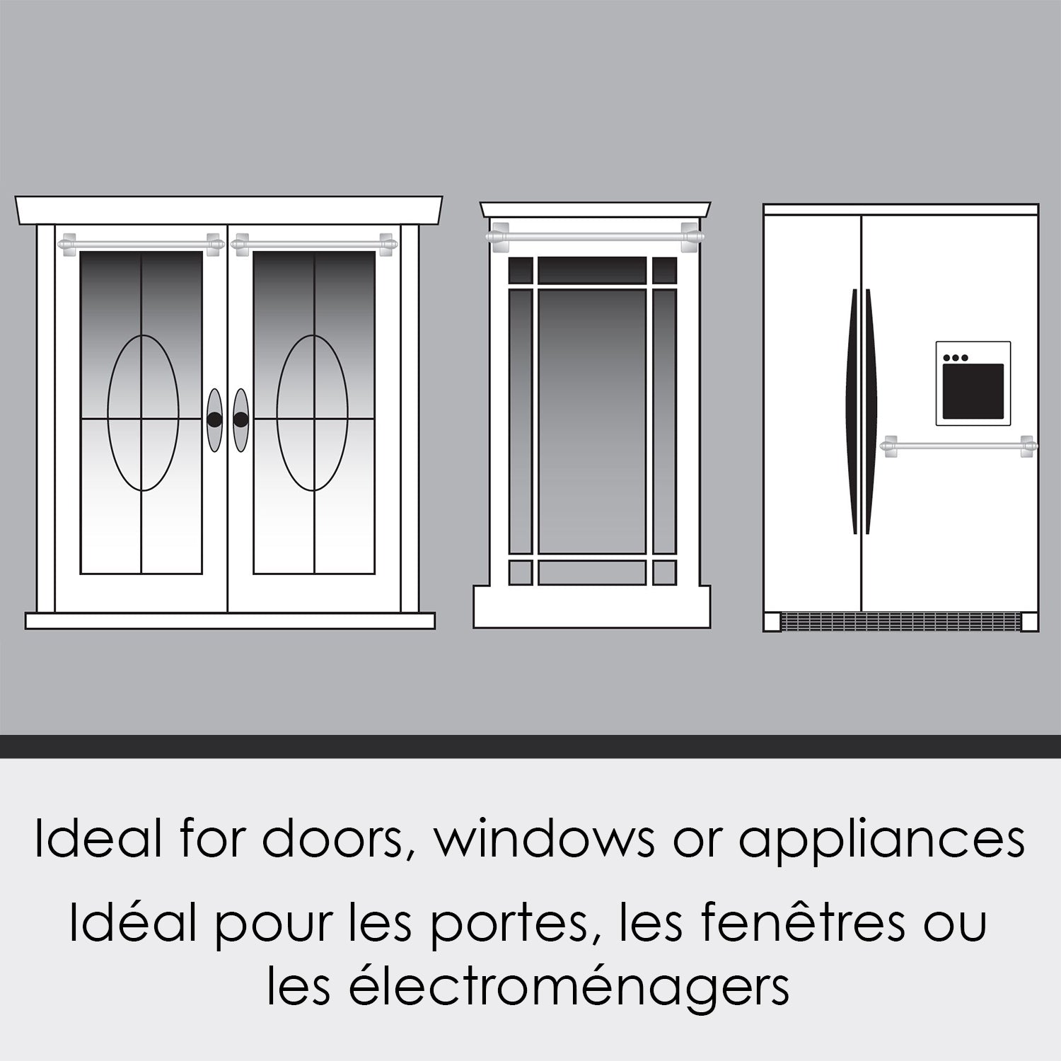 Versailles - Tringle à Rideau Magnétique, Longueur Ajustable de 15" à 28", Fixation Solide, Étain - Simple Boutique