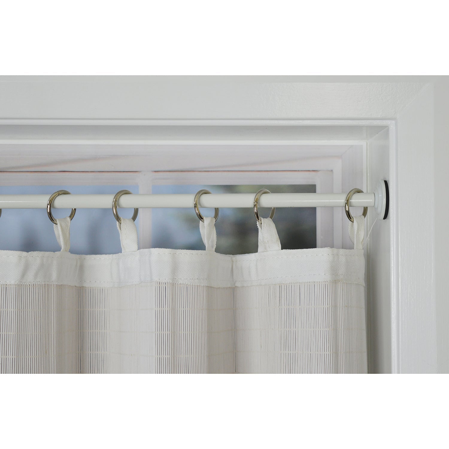 Versailles - Tringle à Rideau à Tension, Longueur Ajustable, Installation Sans Outils, Blanc (3 Grandeurs Disponibles) - Simple Boutique