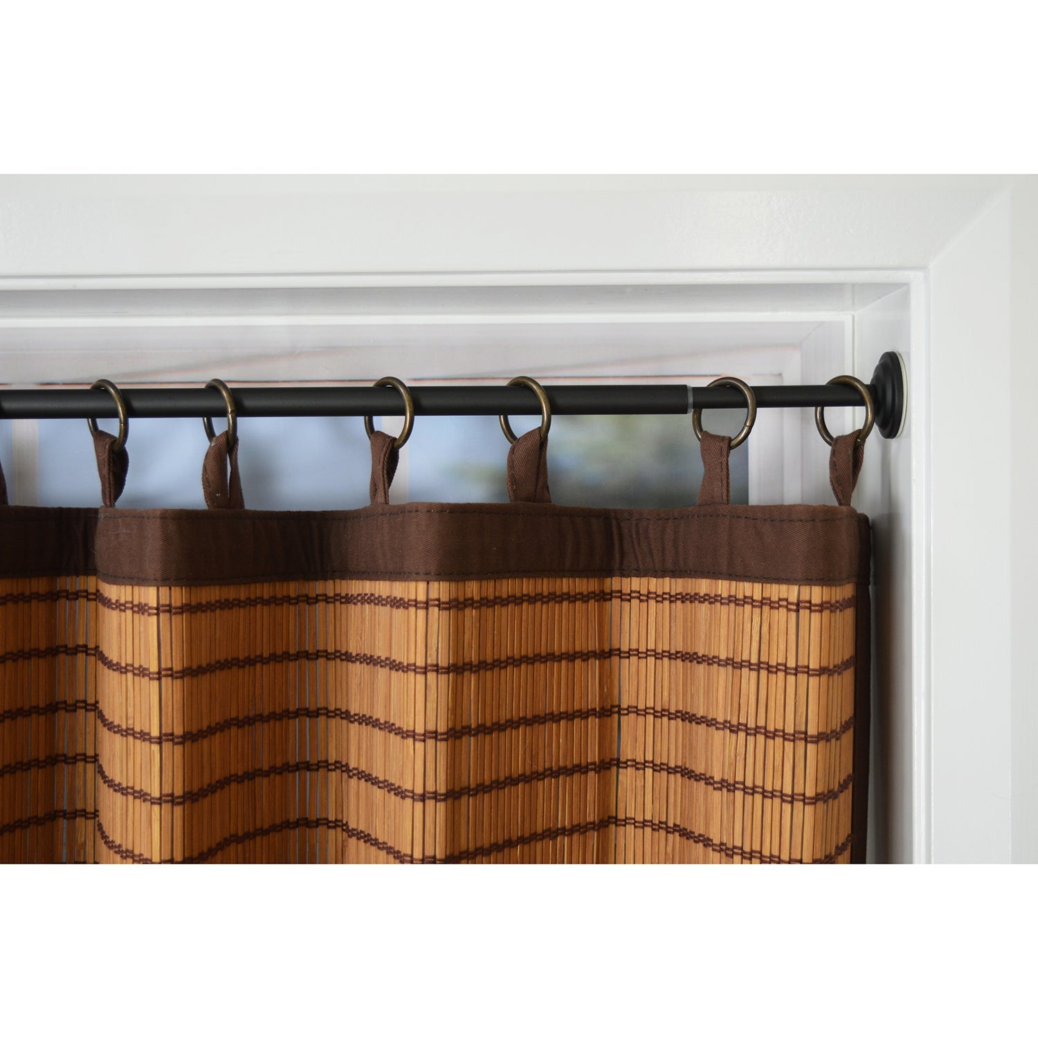 Versailles - Tringle à Rideau à Tension, Longueur Ajustable, Installation Sans Outils, Noir (3 Grandeurs Disponibles) - Simple Boutique
