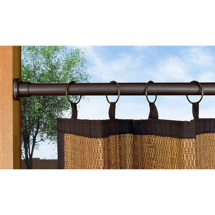 Versailles - Tringle à Tension pour Rideau DUO en Acier Inoxydable, Intérieur/Extérieur, Longueur Ajustable, Bronze (3 Grandeurs Disponibles) - Simple Boutique
