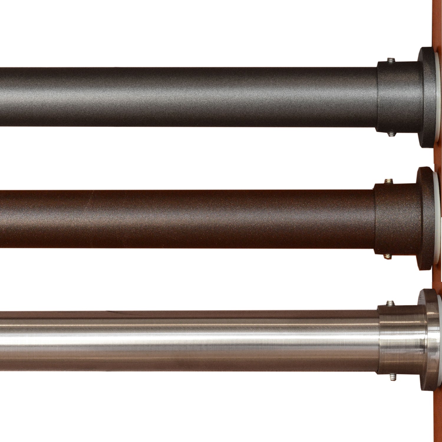 Versailles - Tringle à Tension pour Rideau DUO en Acier Inoxydable, Intérieur/Extérieur, Longueur Ajustable, Gris (3 Grandeurs Disponibles) - Simple Boutique