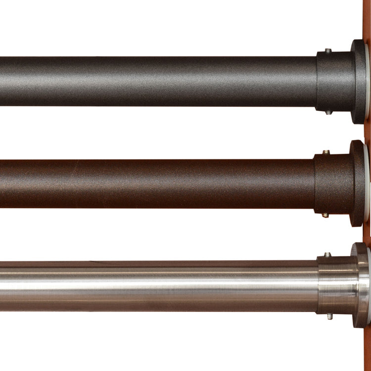 Versailles - Tringle à Tension pour Rideau DUO en Acier Inoxydable, Intérieur/Extérieur, Longueur Ajustable, Gris (3 Grandeurs Disponibles) - Simple Boutique
