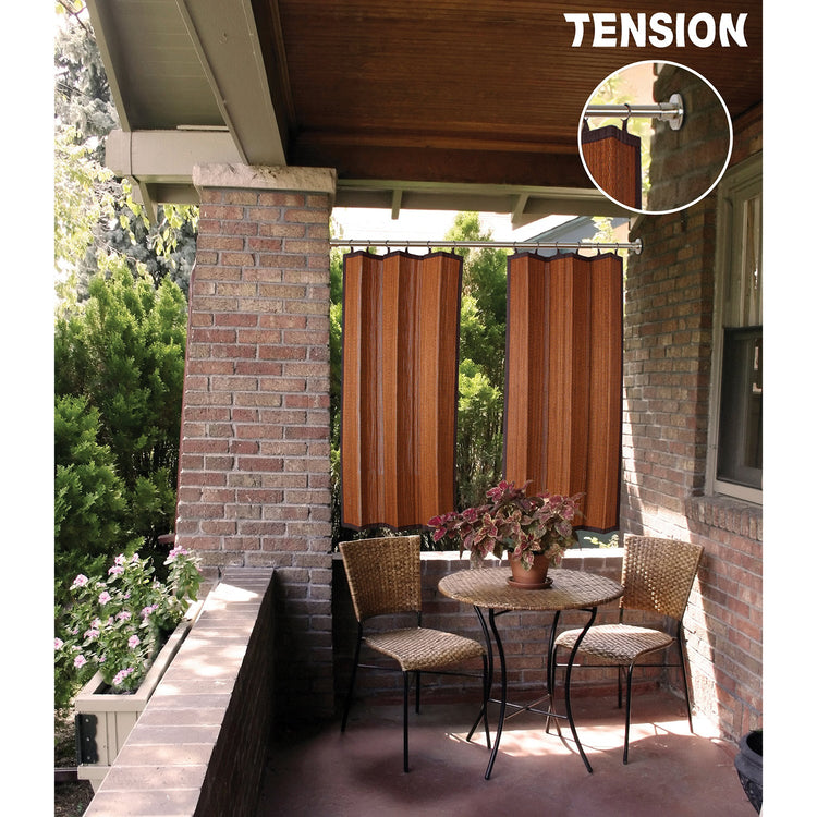 Versailles - Tringle à Tension pour Rideau en Acier Inoxydable, Intérieur/Extérieur, Longueur Ajustable, Argenté (3 Grandeurs Disponibles) - Simple Boutique