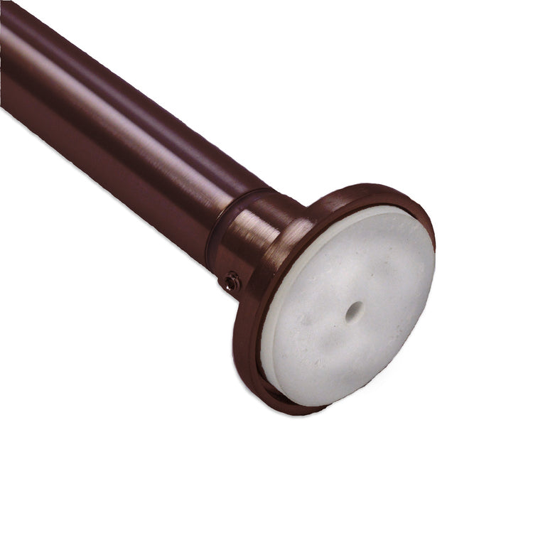 Versailles - Tringle à Tension pour Rideau en Acier Inoxydable, Intérieur/Extérieur, Longueur Ajustable, Brun (3 Grandeurs Disponibles) - Simple Boutique