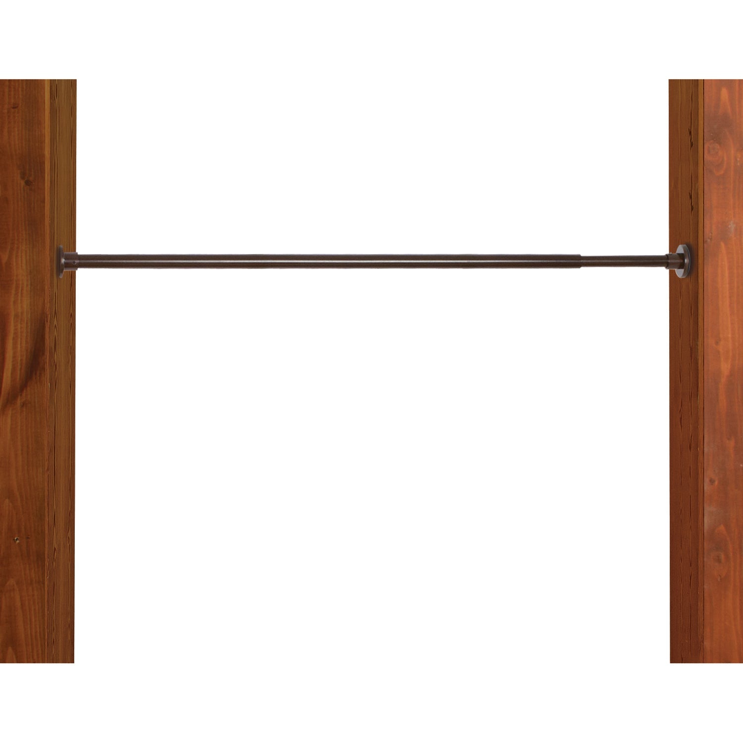 Versailles - Tringle à Tension pour Rideau en Acier Inoxydable, Intérieur/Extérieur, Longueur Ajustable, Brun (3 Grandeurs Disponibles) - Simple Boutique