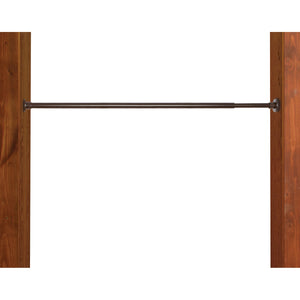 Versailles - Tringle à Tension pour Rideau en Acier Inoxydable, Intérieur/Extérieur, Longueur Ajustable, Brun (3 Grandeurs Disponibles) - Simple Boutique
