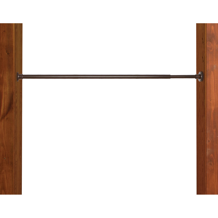 Versailles - Tringle à Tension pour Rideau en Acier Inoxydable, Intérieur/Extérieur, Longueur Ajustable, Brun (3 Grandeurs Disponibles) - Simple Boutique