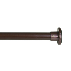 Versailles - Tringle à Tension pour Rideau en Acier Inoxydable, Intérieur/Extérieur, Longueur Ajustable, Brun (3 Grandeurs Disponibles) - Simple Boutique
